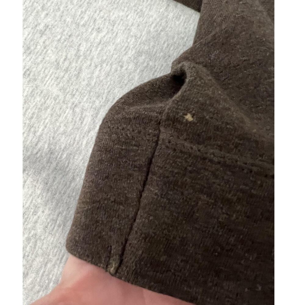 Banana Republic Sweater Mens XL Brown‎ Quarter Zip Pullover Cotton Knit Y2K 2008 - Picture 12 of 12